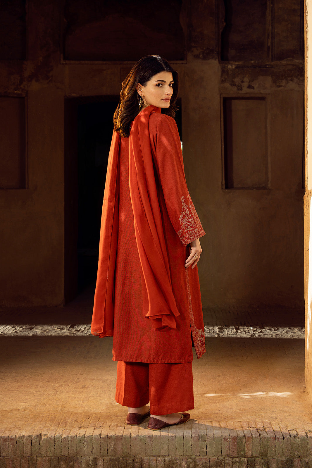 3 Piece Cotton Karandi Embroidered Suit (CS0337)