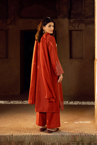 3 Piece Cotton Karandi Embroidered Suit (CS0337)