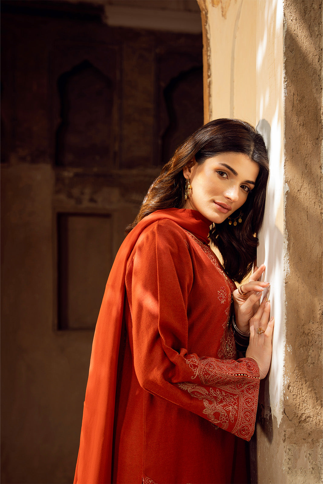 3 Piece Cotton Karandi Embroidered Suit (CS0337)