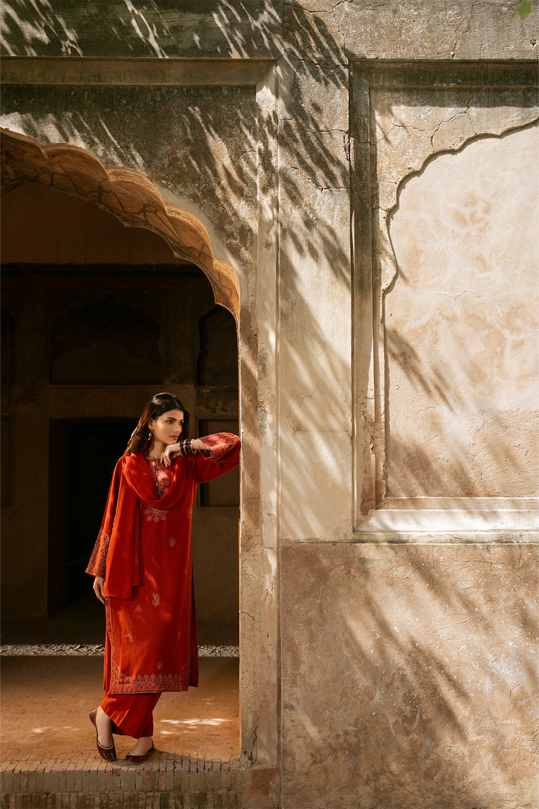 3 Piece Cotton Karandi Embroidered Suit (CS0337)