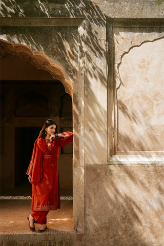 3 Piece Cotton Karandi Embroidered Suit (CS0337)