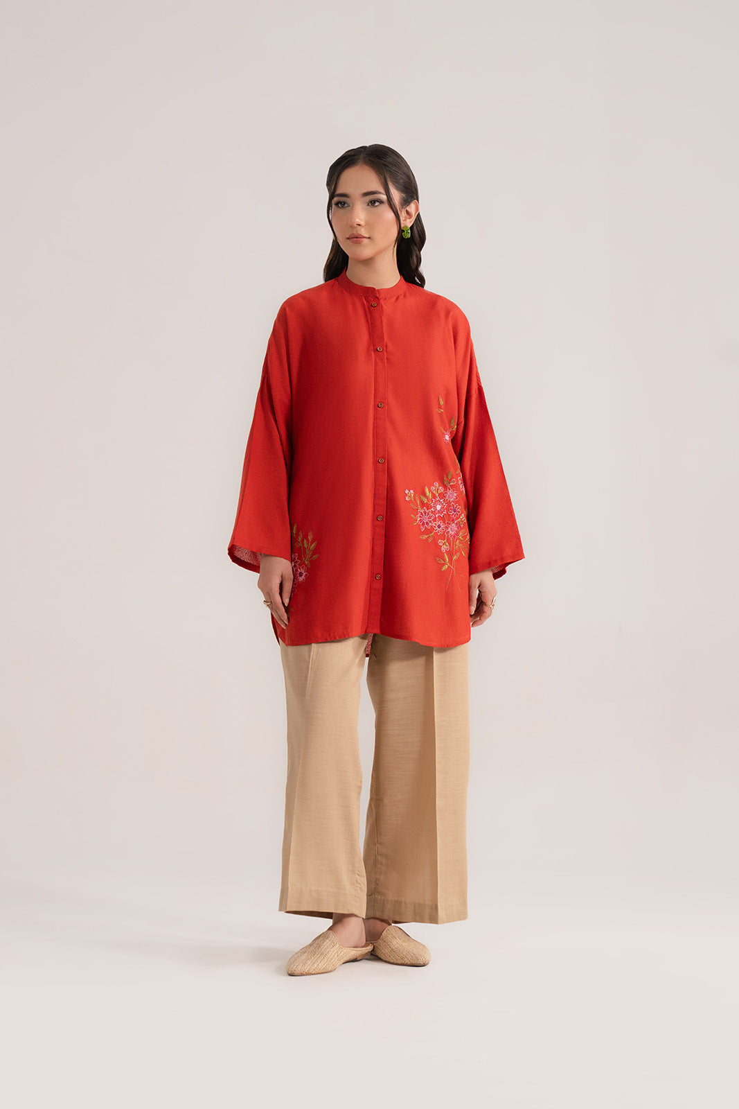 1 Piece Lawn Karandi Embroidered Shirt (CS0341)