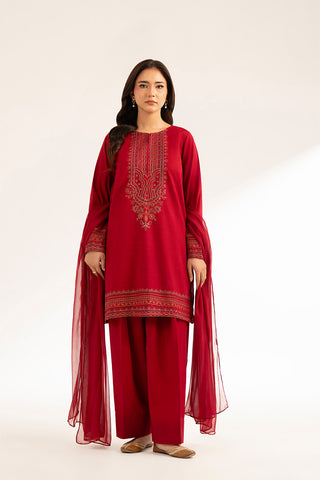 3 Piece Slub Khaddar Embroidered (CS0342)