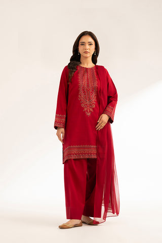 3 Piece Slub Khaddar Embroidered (CS0342)