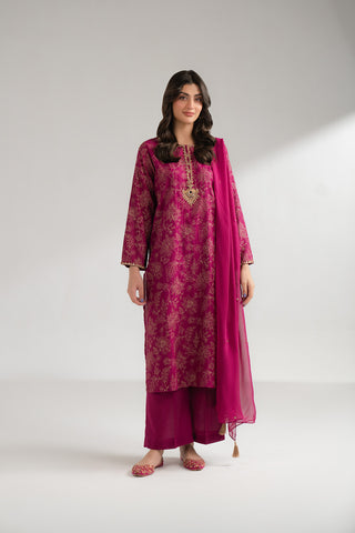 3 Piece Lawn Karandi Embroidered Suit (CS0343)