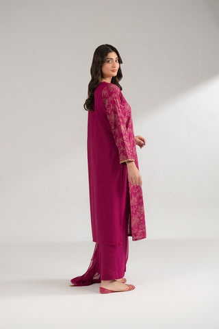3 Piece Lawn Karandi Embroidered Suit (CS0343)
