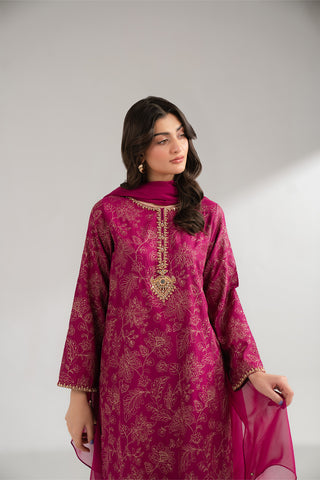 3 Piece Lawn Karandi Embroidered Suit (CS0343)