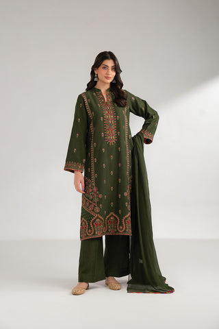 3 Piece Cotton Karandi Embroidered (CS0346)