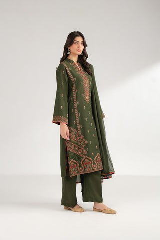 3 Piece Cotton Karandi Embroidered (CS0346)