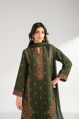 3 Piece Cotton Karandi Embroidered (CS0346)