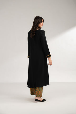 2 Piece Printed Marina Embroidered Suit (CS0347)