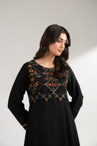 2 Piece Printed Marina Embroidered Suit (CS0347)