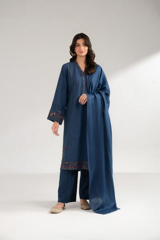 3 Piece Cotton Karandi Embroidered (CS0349)