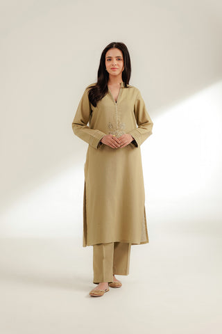 2 Piece Cotton Karandi Embroidered Suit (CS0350)