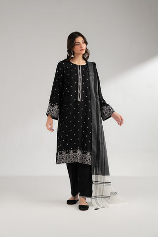 3 Piece Lawn Karandi Embroidered Suit (CS0352)