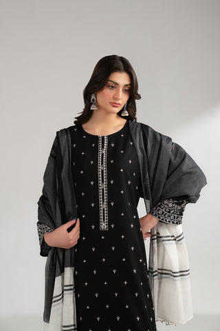 3 Piece Lawn Karandi Embroidered Suit (CS0352)