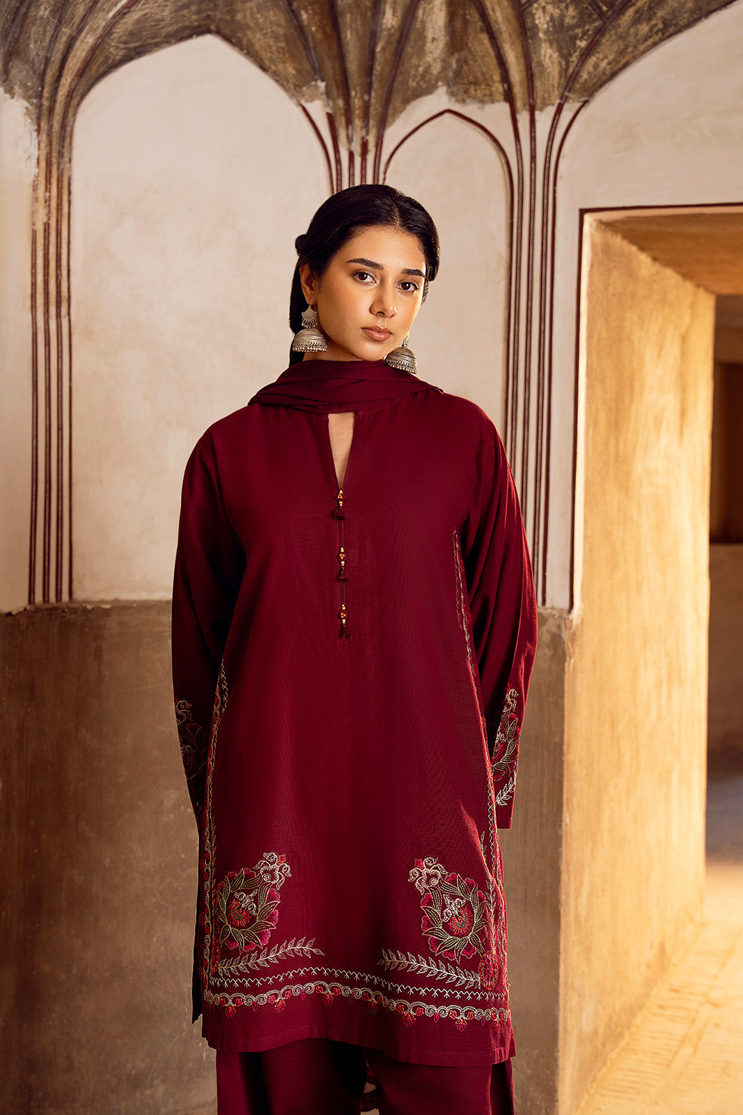3 Piece Slub Khaddar Embroidered (CS0353)
