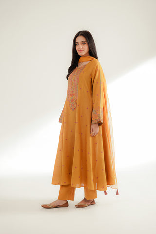 3 Piece Cotton Karandi Embroidered Suit (CS0355)