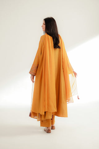 3 Piece Cotton Karandi Embroidered Suit (CS0355)