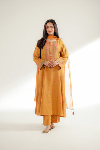 3 Piece Cotton Karandi Embroidered Suit (CS0355)