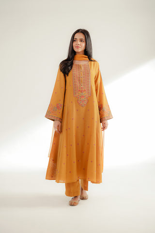 3 Piece Cotton Karandi Embroidered Suit (CS0355)