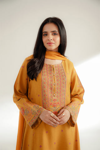 3 Piece Cotton Karandi Embroidered Suit (CS0355)