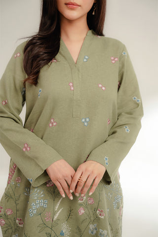 2 Piece Cotton Karandi Embroidered Suit (CS0358)