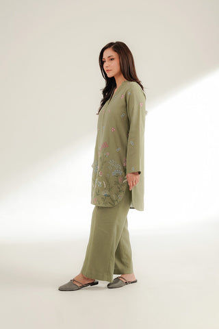 2 Piece Cotton Karandi Embroidered Suit (CS0358)