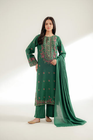 3 Piece Cotton Karandi Embroidered Suit (CS0361)