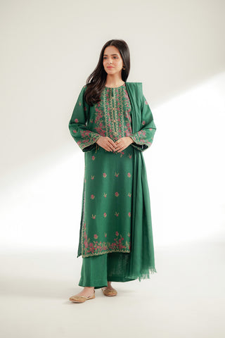 3 Piece Cotton Karandi Embroidered Suit (CS0361)