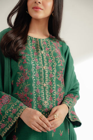 3 Piece Cotton Karandi Embroidered Suit (CS0361)