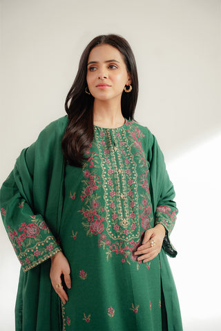 3 Piece Cotton Karandi Embroidered Suit (CS0361)