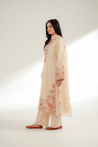 3 Piece Cotton Karandi Embroidered Suit (CS0363)