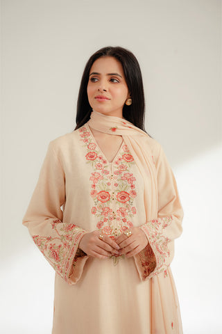 3 Piece Cotton Karandi Embroidered Suit (CS0363)