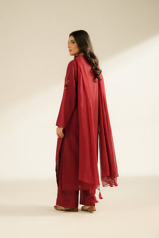 3 Piece Cotton Karandi Embroidered Suit (CS0366)