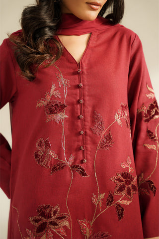 3 Piece Cotton Karandi Embroidered Suit (CS0366)