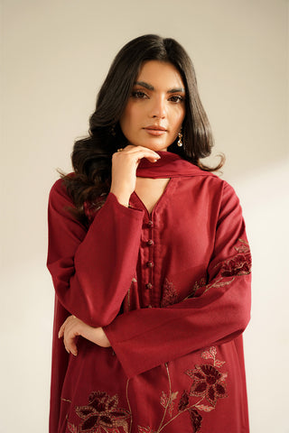 3 Piece Cotton Karandi Embroidered Suit (CS0366)