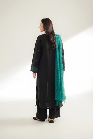 3 Piece Cotton Karandi Embroidered Suit (CS0367)