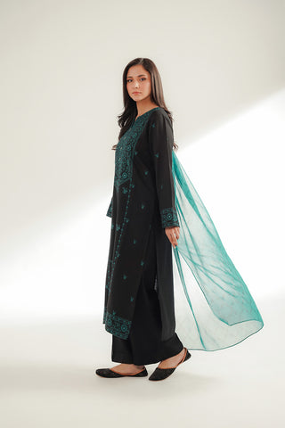 3 Piece Cotton Karandi Embroidered Suit (CS0367)