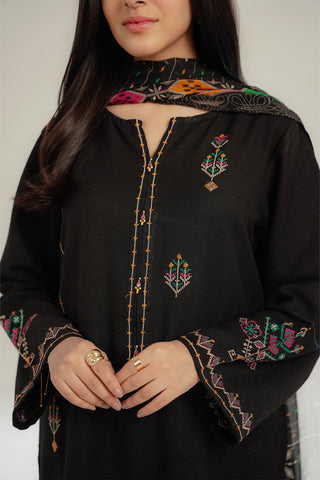 3 Piece Cotton Karandi Embroidered Suit (CS0368)