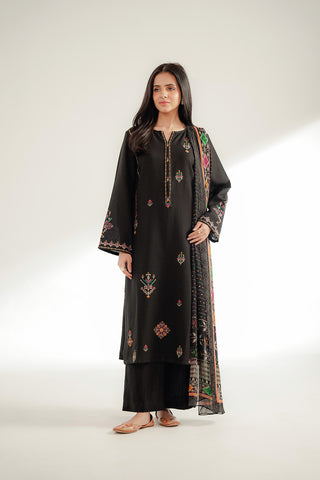 3 Piece Cotton Karandi Embroidered Suit (CS0368)