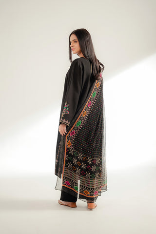 3 Piece Cotton Karandi Embroidered Suit (CS0368)