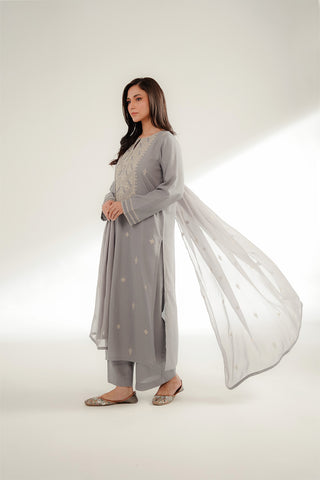 3 Piece Lawn Karandi Embroidered Suit (CS0370)