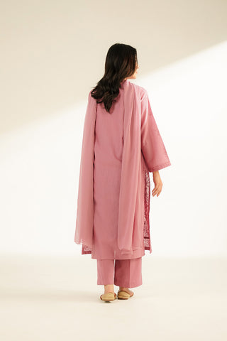 3 Piece Slub Khaddar Embroidered Suit (CS0373)