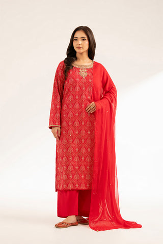 3 Piece Lawn Karandi Embroidered (CS0376)