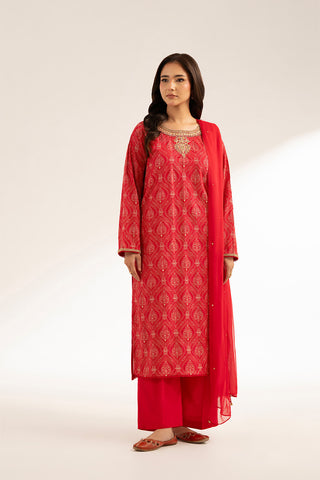 3 Piece Lawn Karandi Embroidered (CS0376)