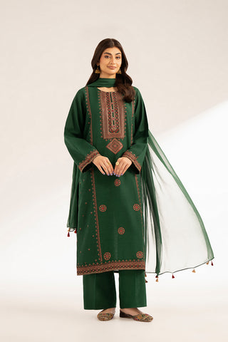 3 Piece Cotton Karandi Embroidered (CS0377)