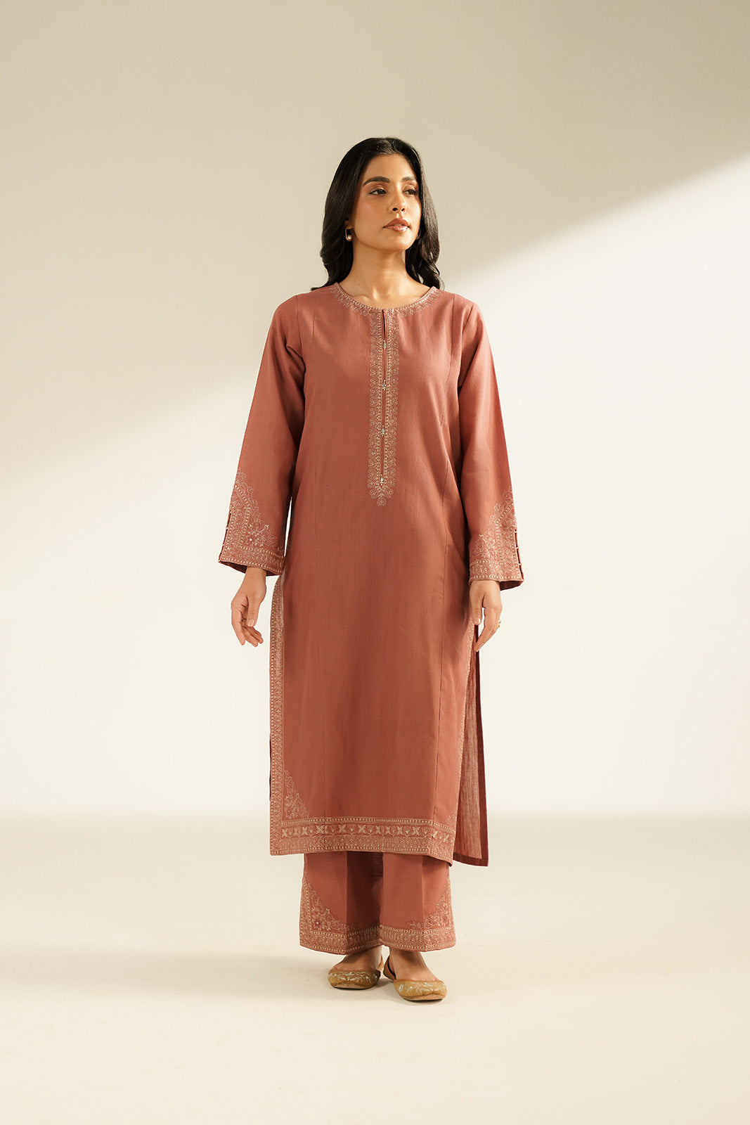 2 Piece Slub Khaddar Embroidered (CS0380)