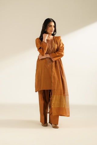 3 Piece Cotton Silk Embroidered (CS0382)