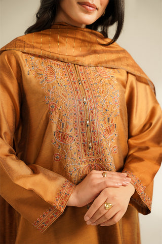 3 Piece Cotton Silk Embroidered (CS0382)